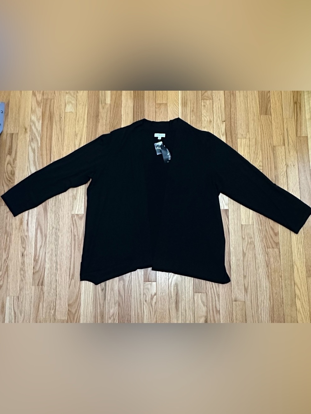 Kim Rogers Black Open Front Cardigan Blazer